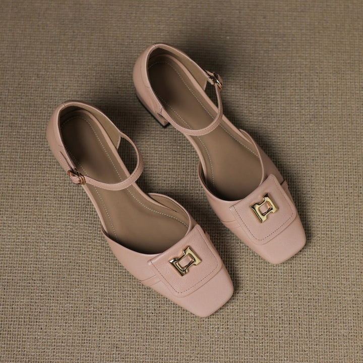 Aveline Buckle Leather Mary | Janes - 