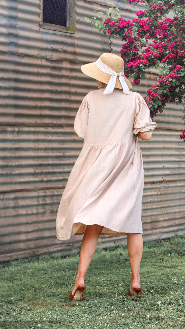 Genevieve | Dress in Linen Crepuscolo