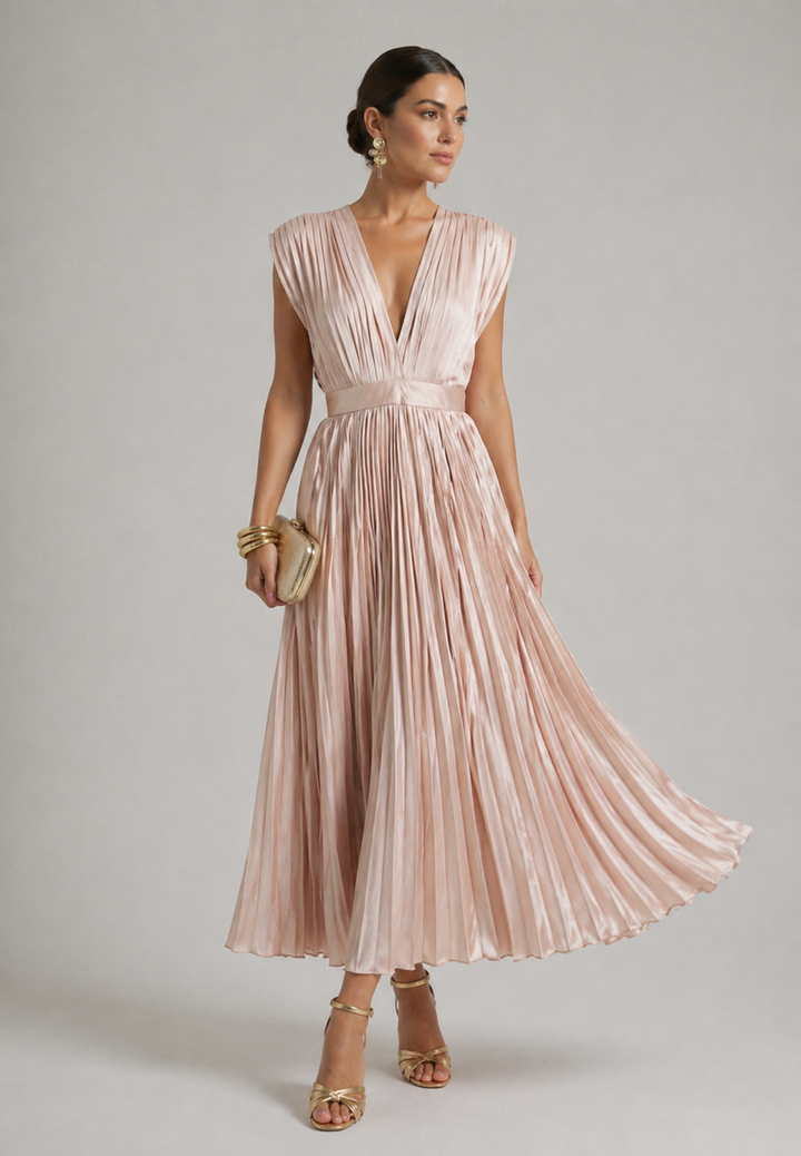 Timeless Pleated Midi Dress