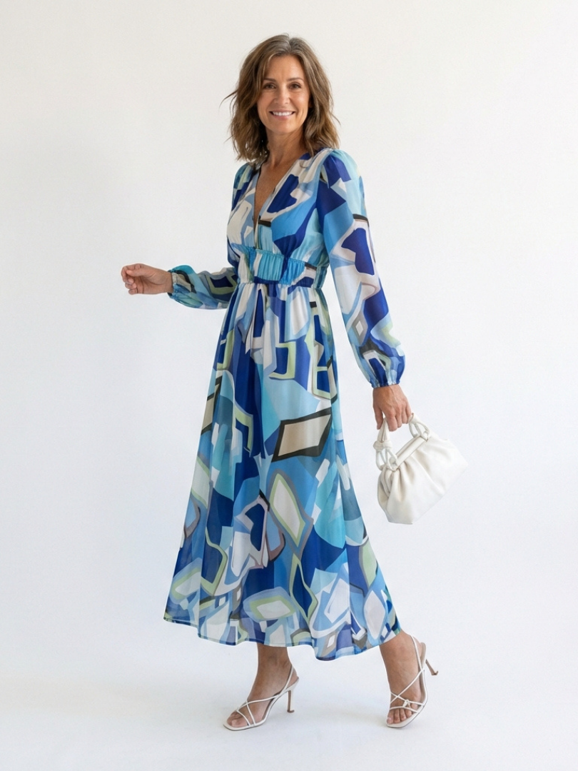 Philippa | Relaxed Floral Long Sleeve Maxi Dress