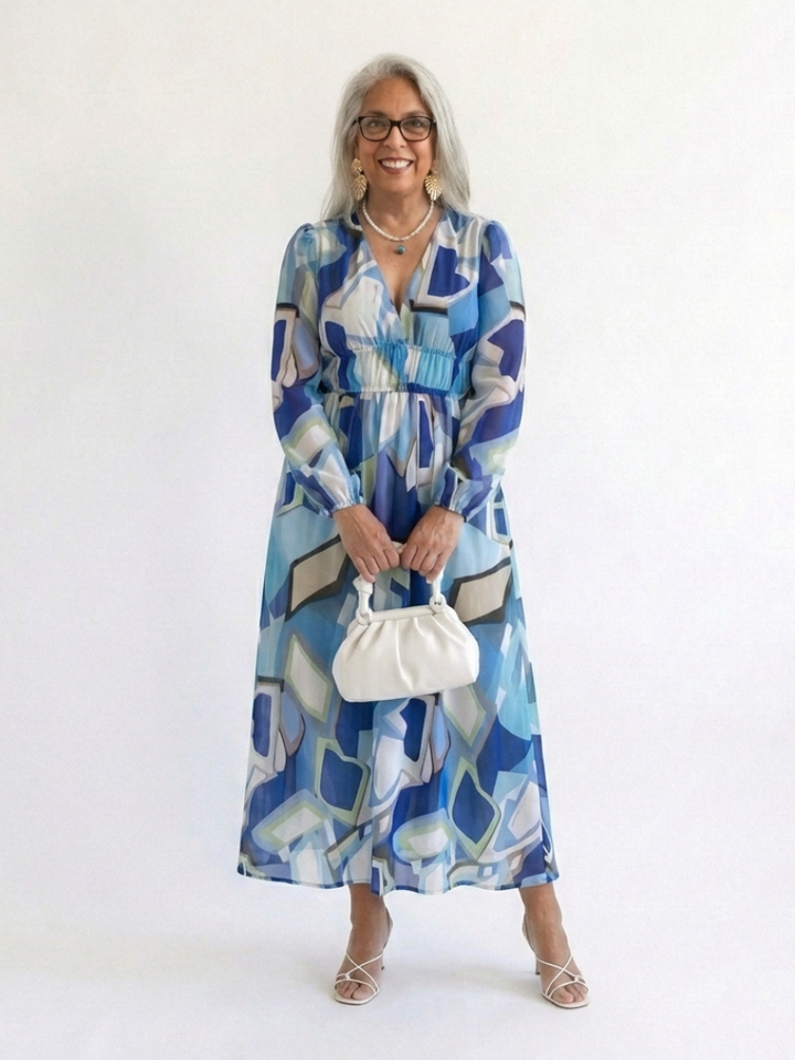 Philippa | Relaxed Floral Long Sleeve Maxi Dress