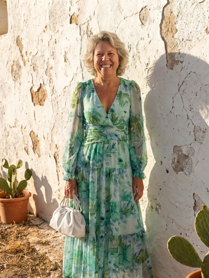 Philippa | Relaxed Floral Long Sleeve Maxi Dress