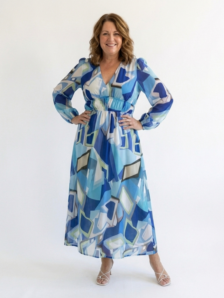 Philippa | Relaxed Floral Long Sleeve Maxi Dress