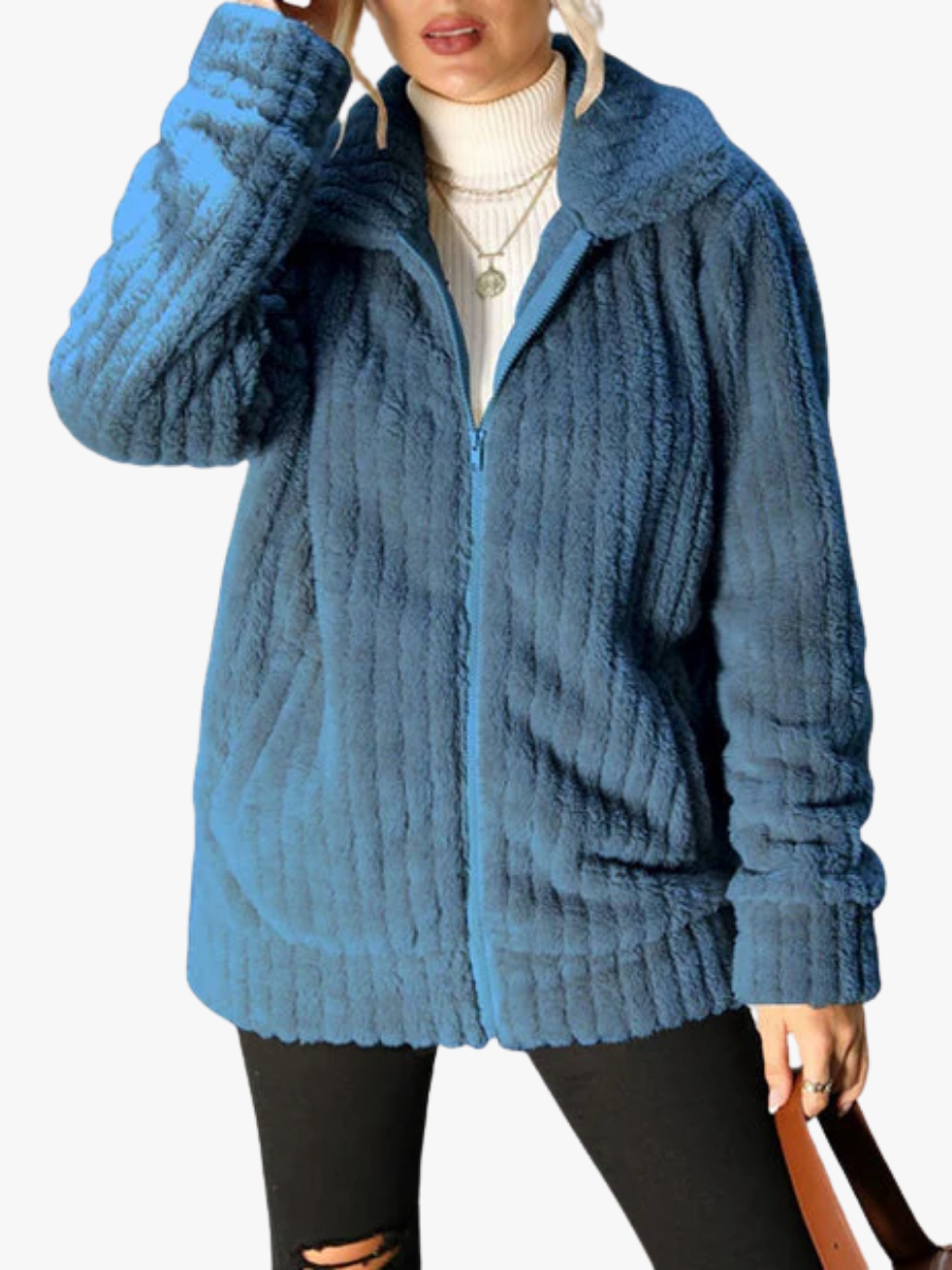Delphine | Coat Peluche - Beige