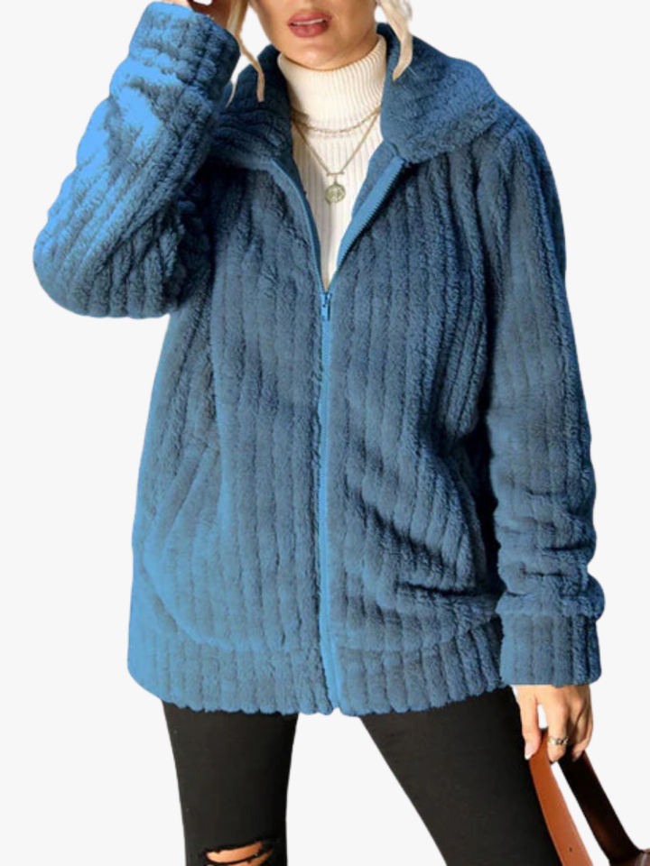 Delphine | Coat Peluche - Beige