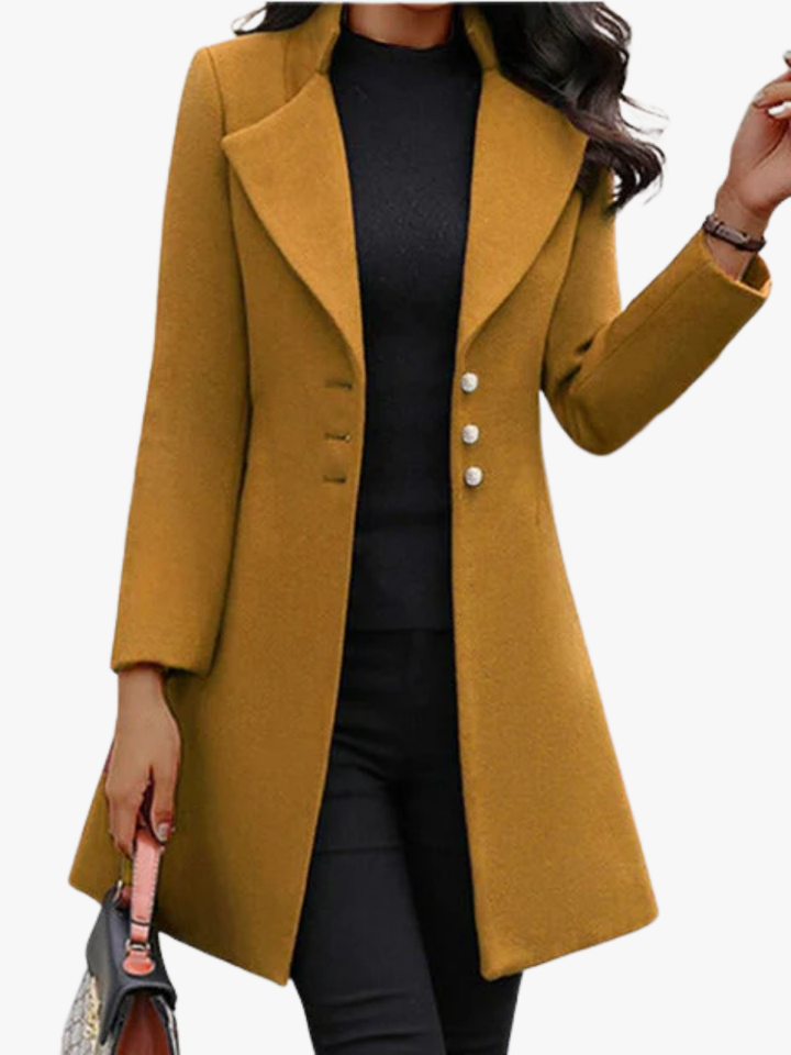 Eloise | Coat Mélange De Laine - Yellow