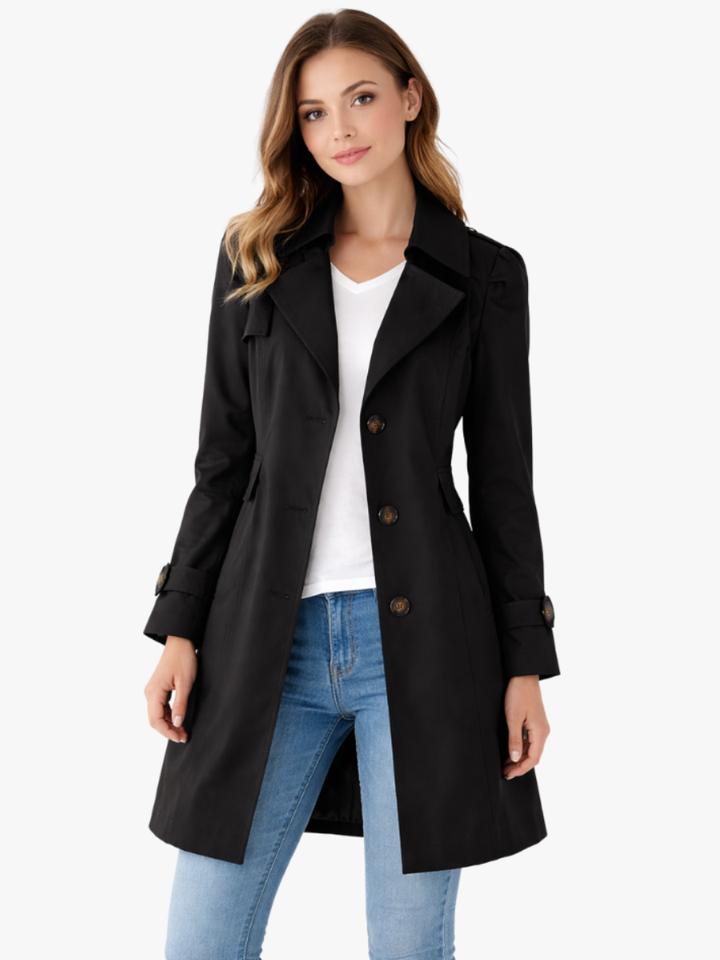 Gabrielle | Tranchée Coat Classic À Revers - Black