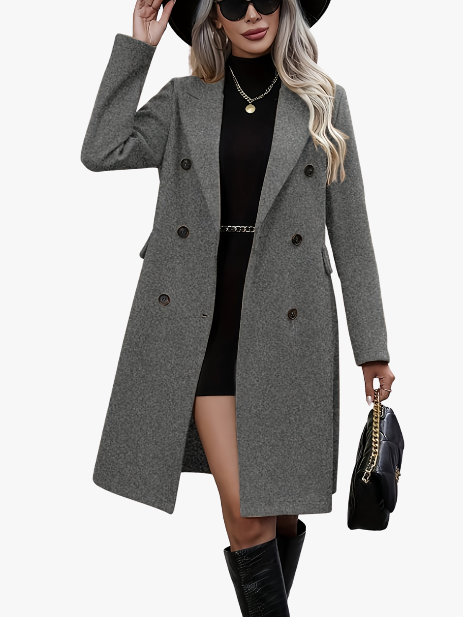 Laurence | Trench Coat Coat Elegant - Grey