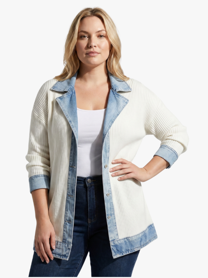 Colette | Denim Jacket - White