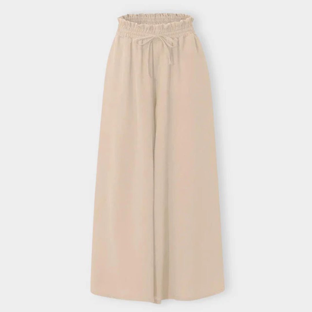 Mairi | Flowing Shirred Waist Palazzo Pants