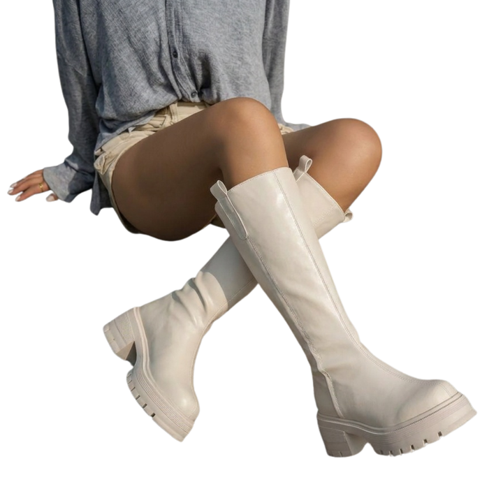 Simona | Fleece-Lined High-Calf Ankle Boots - Helen & Olivia Manhattan