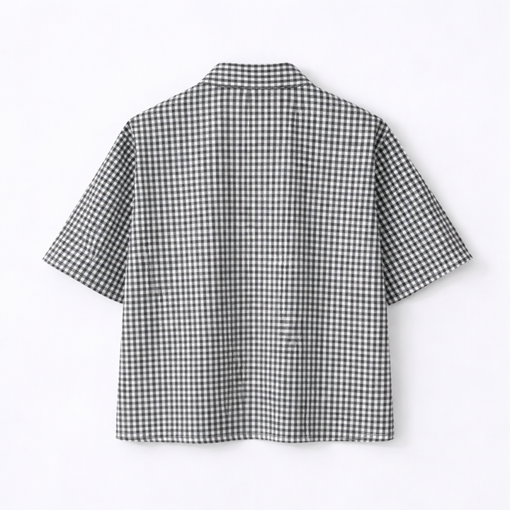 Floral | Gingham Button-Up Blouse - Helen & Olivia Manhattan