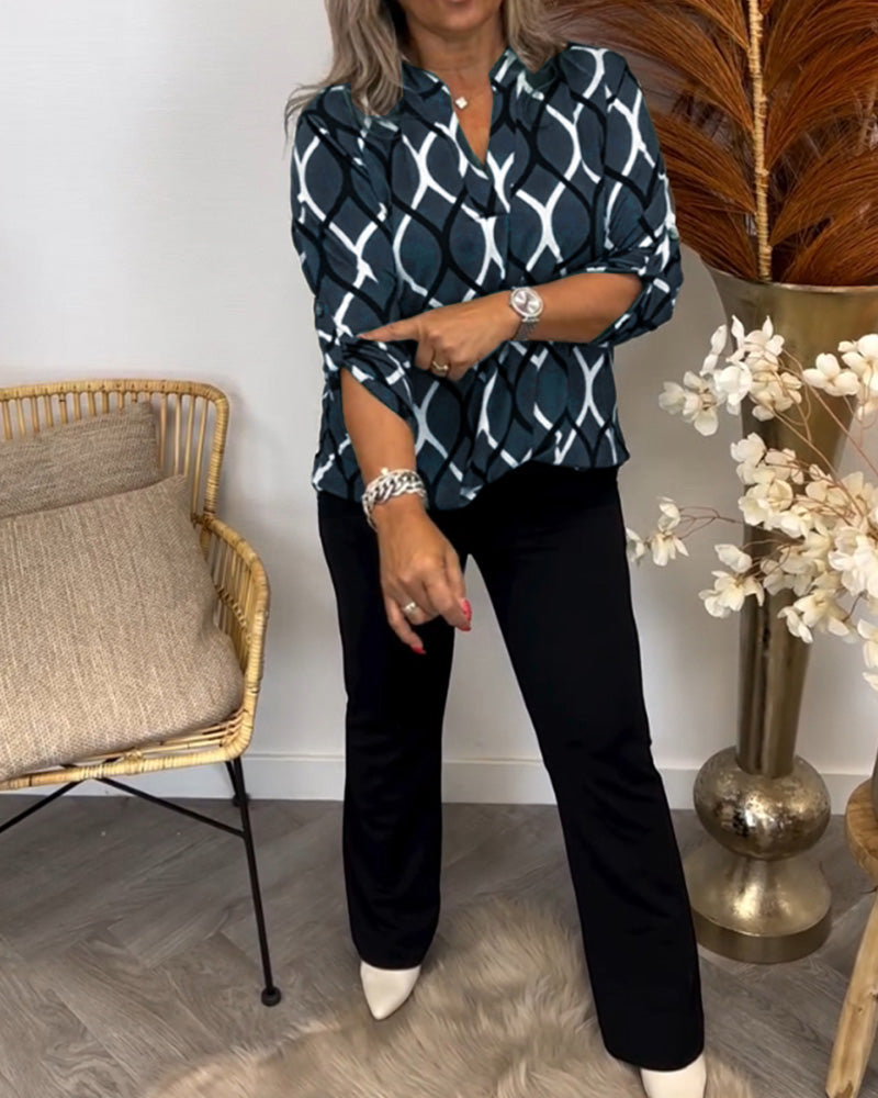Vera | Graphic Stampa Relaxed Blouse