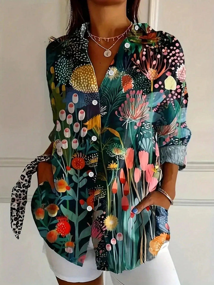 Fern | Colourful Stampa Relaxed Blouse