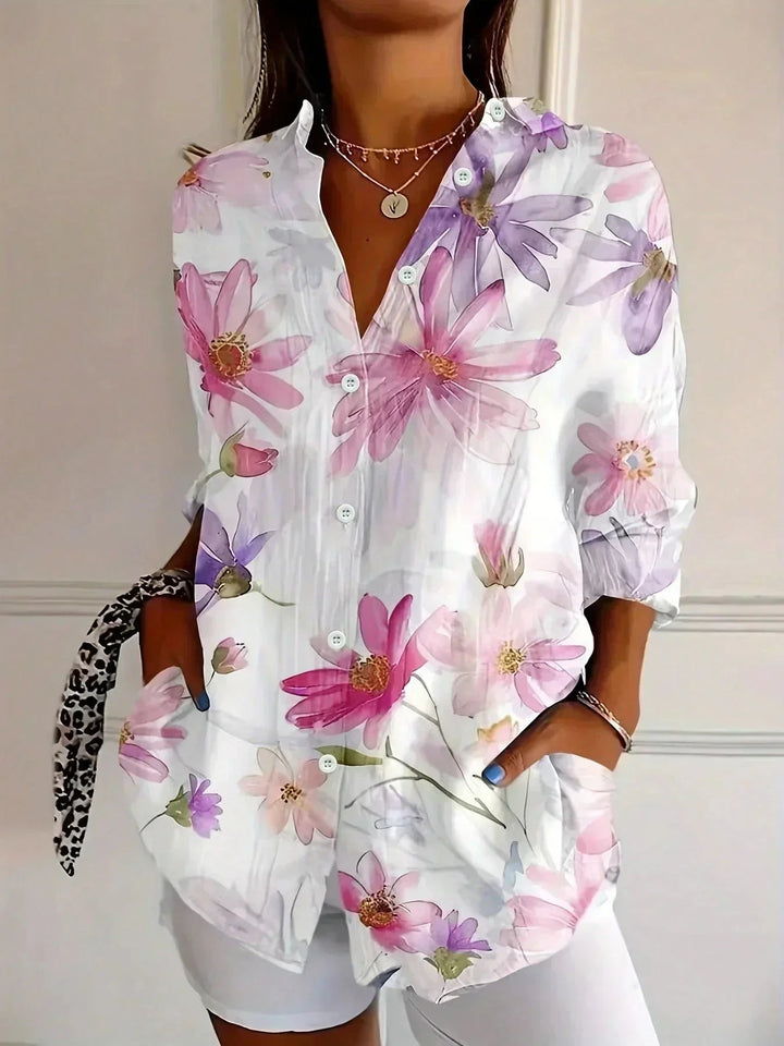 Fern | Colourful Stampa Relaxed Blouse