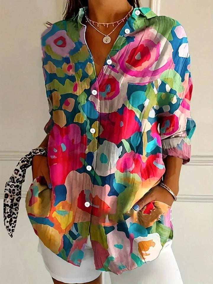 Fern | Colourful Stampa Relaxed Blouse