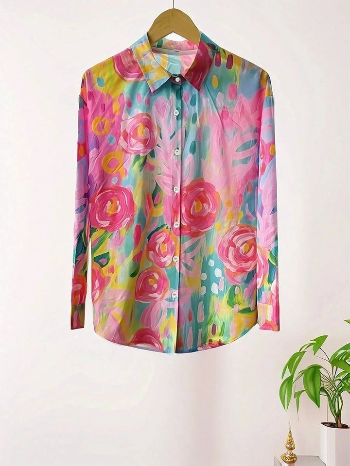 Fern | Colourful Stampa Relaxed Blouse