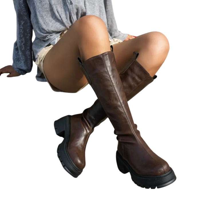 BRITTA – Cozy Fleece | Lined Tall Shaft Booties - 