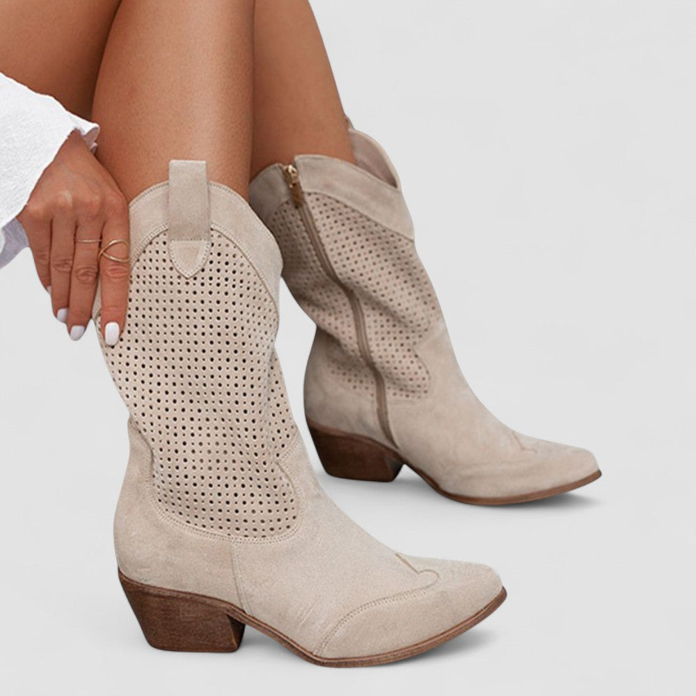 Rachel | Orthopedic Western Boots - Black