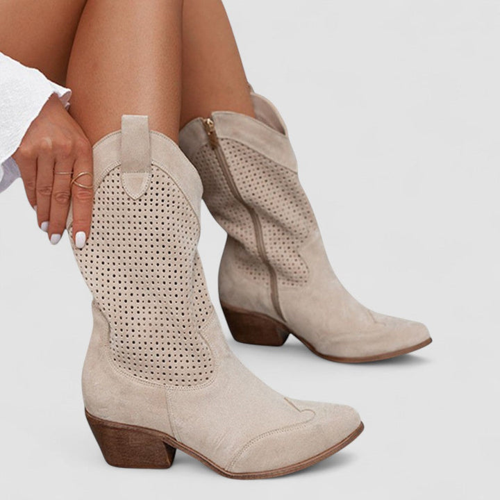 Rachel | Orthopedic Western Boots - Black