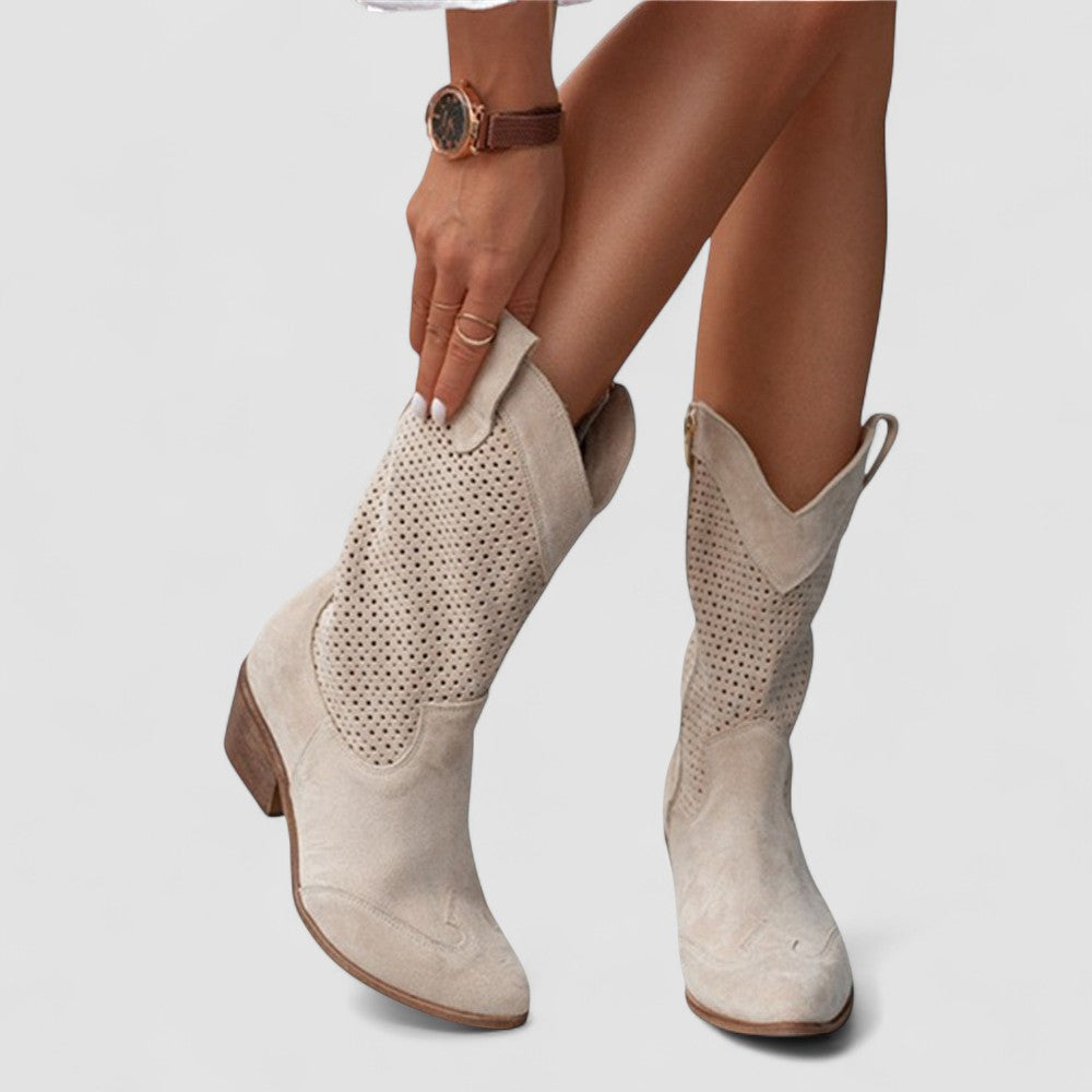 Rachel | Orthopedic Western Boots - Brown