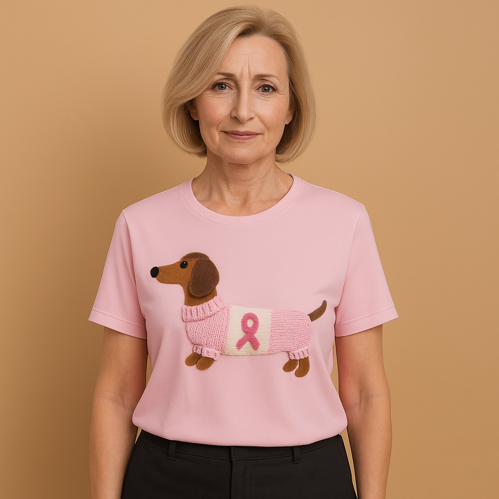 Bowen | Playful Dachshund Stampa T Shirt