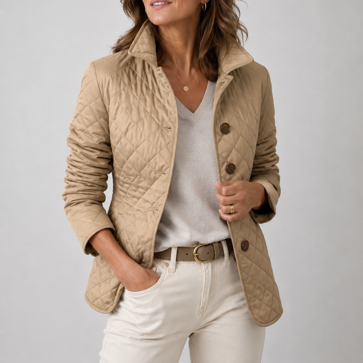 Kelley | Lightweight Quilted Jacket - Red