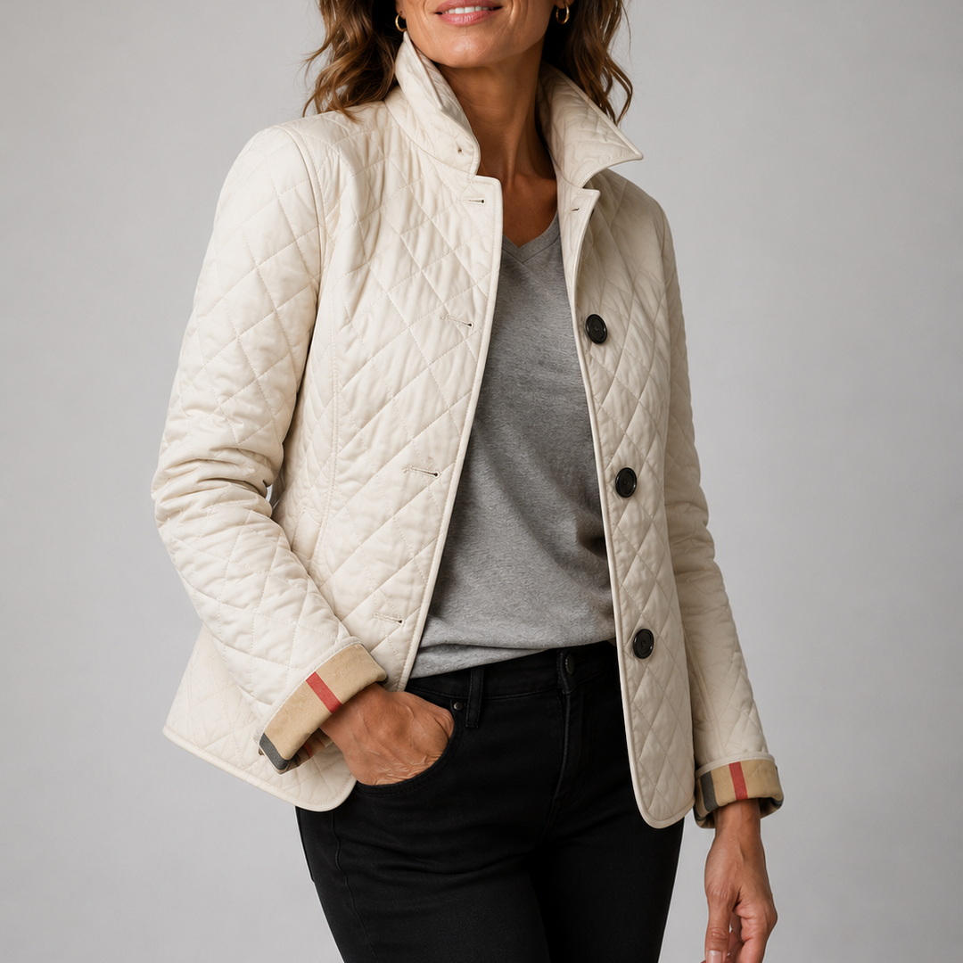 Kelley | Lightweight Quilted Jacket - Light Blue