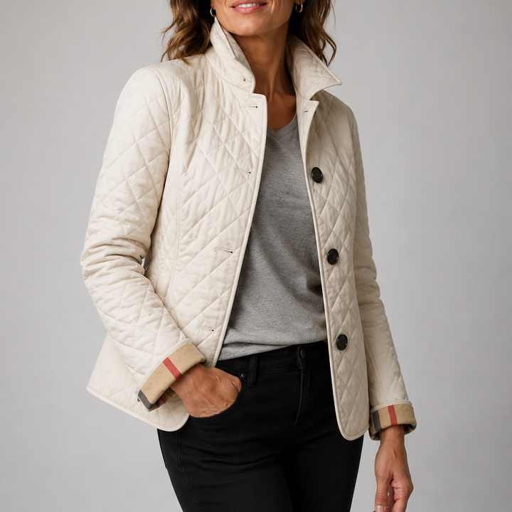Kelley | Lightweight Quilted Jacket - Light Blue