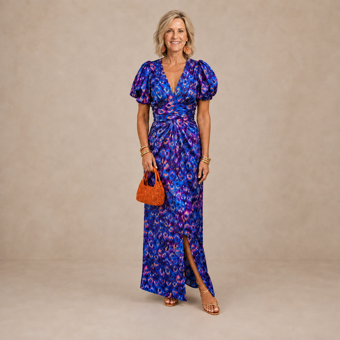 Tora | Gentle Pleated Sleeve Midi Dress