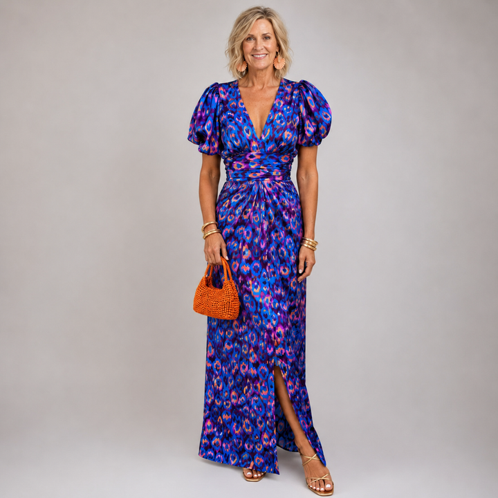 TORA – ELEGANT DRESS WITH PLEATED SLEEVES