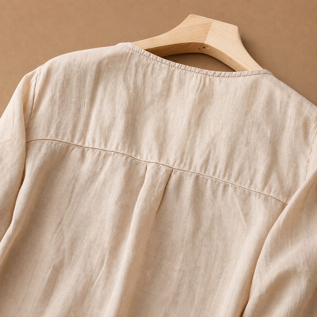 Mira | Linen Floral Embroidered Blouse - Helen & Olivia Manhattan