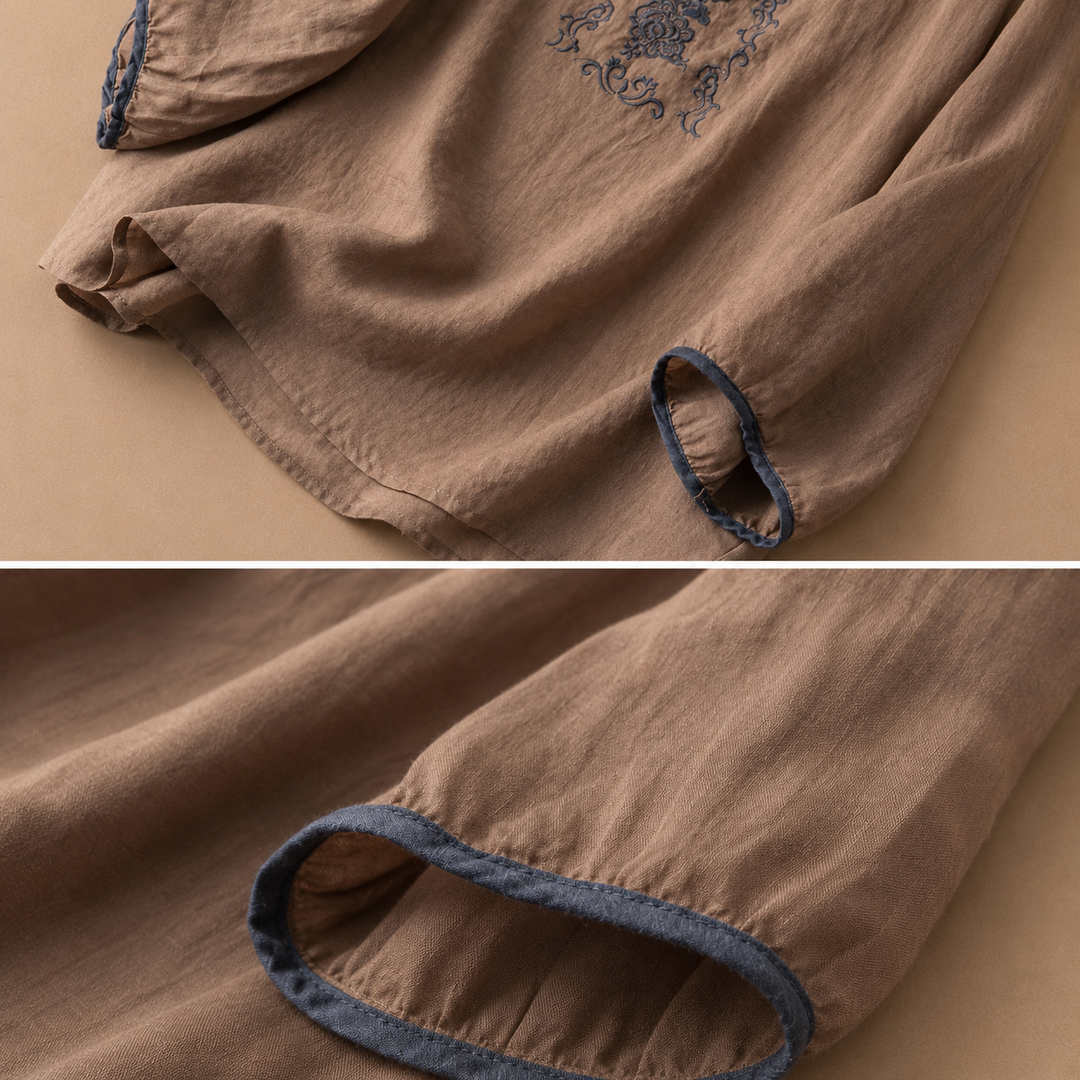 Rosalie | Linen Floral Blouse - Helen & Olivia Manhattan