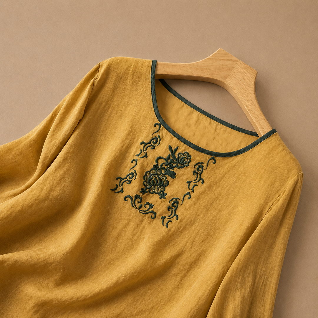 Rosalie | Linen Floral Blouse - Helen & Olivia Manhattan