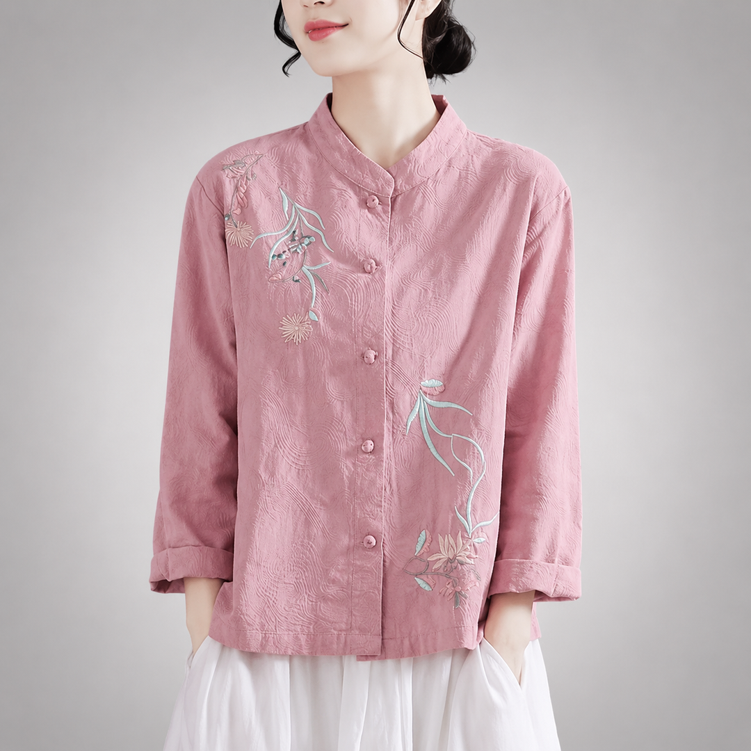 Celia | Cotton Linen Blouse - Helen & Olivia Manhattan