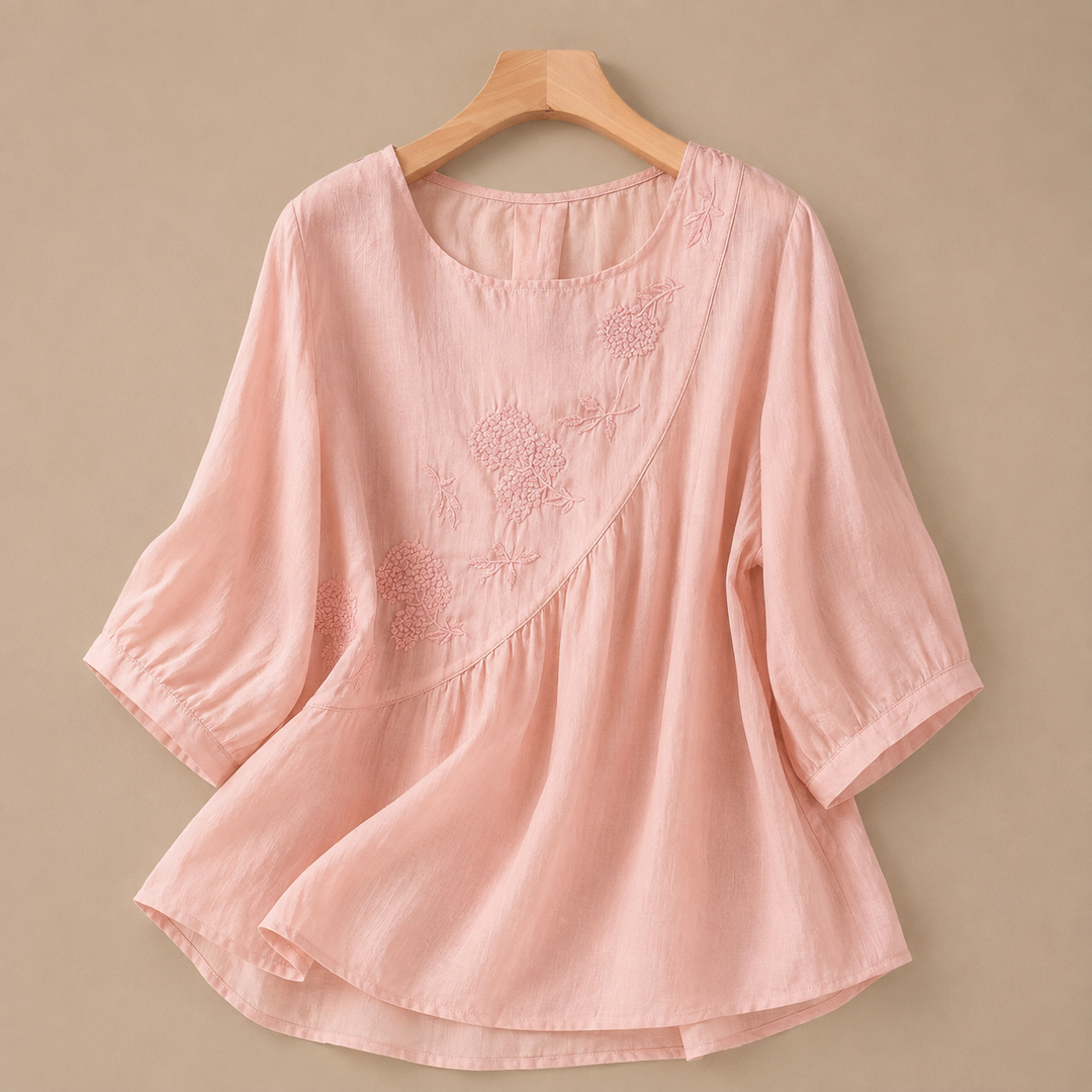 Ivelle | Cotton Linen Blouse - Helen & Olivia Manhattan