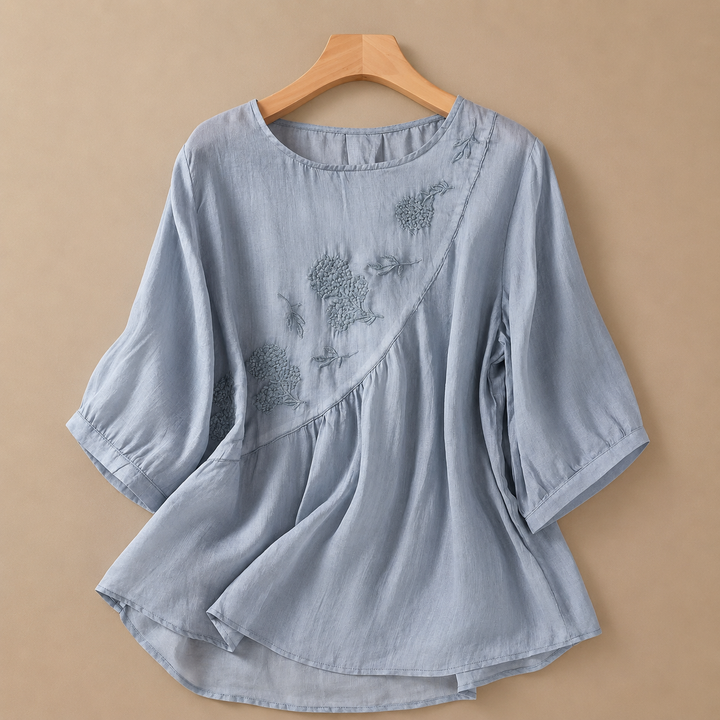 Ivelle | Cotton Linen Blouse - Helen & Olivia Manhattan