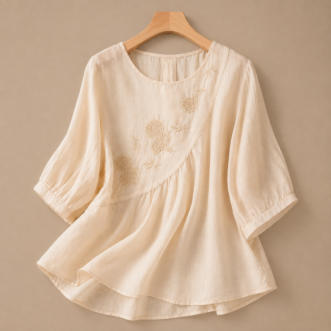 Ivelle | Cotton Linen Blouse - Helen & Olivia Manhattan