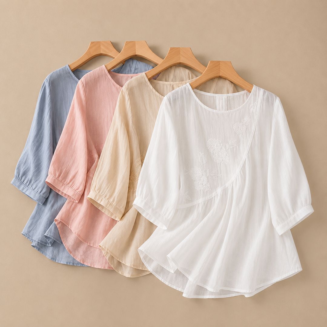 Ivelle | Cotton Linen Blouse - Helen & Olivia Manhattan