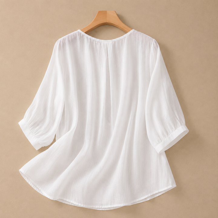 Ivelle | Cotton Linen Blouse - Helen & Olivia Manhattan