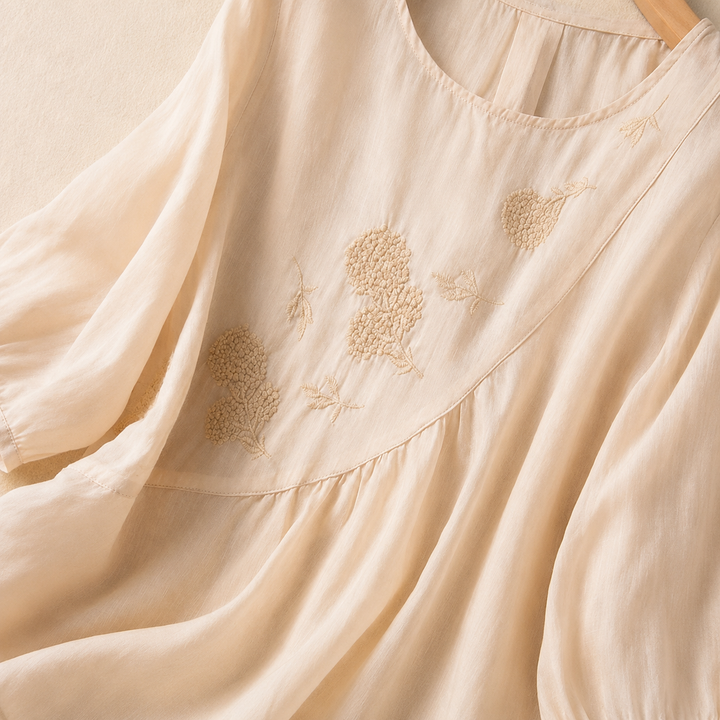 Ivelle | Cotton Linen Blouse - Helen & Olivia Manhattan