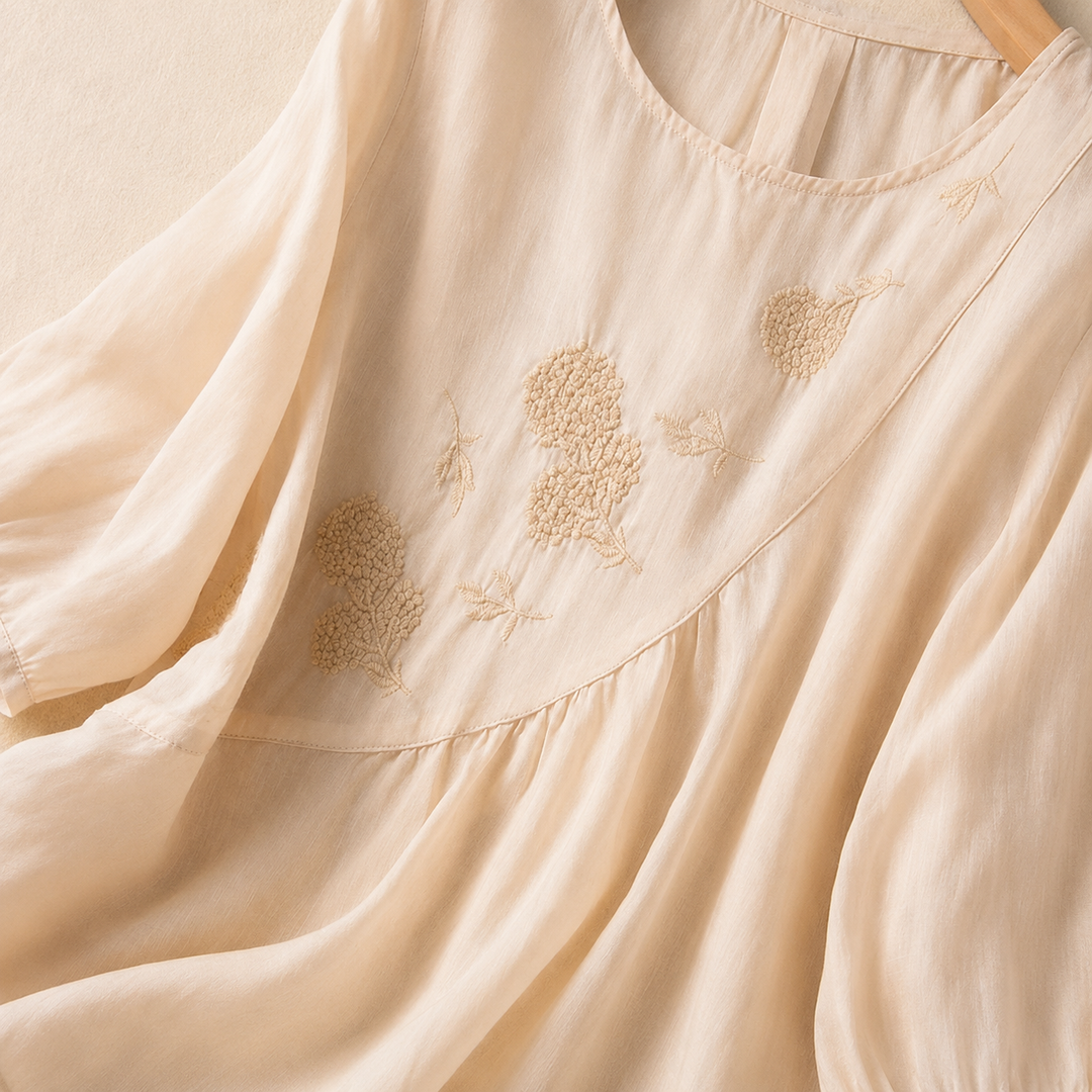 Ivelle | Cotton Linen Blouse - Helen & Olivia Manhattan