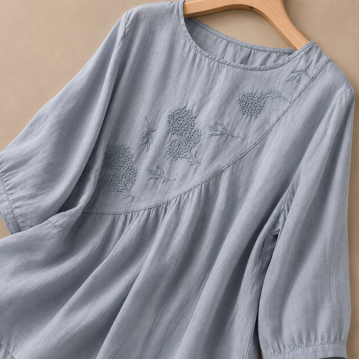 Ivelle | Cotton Linen Blouse - Helen & Olivia Manhattan