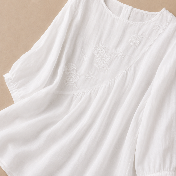 Ivelle | Cotton Linen Blouse - Helen & Olivia Manhattan