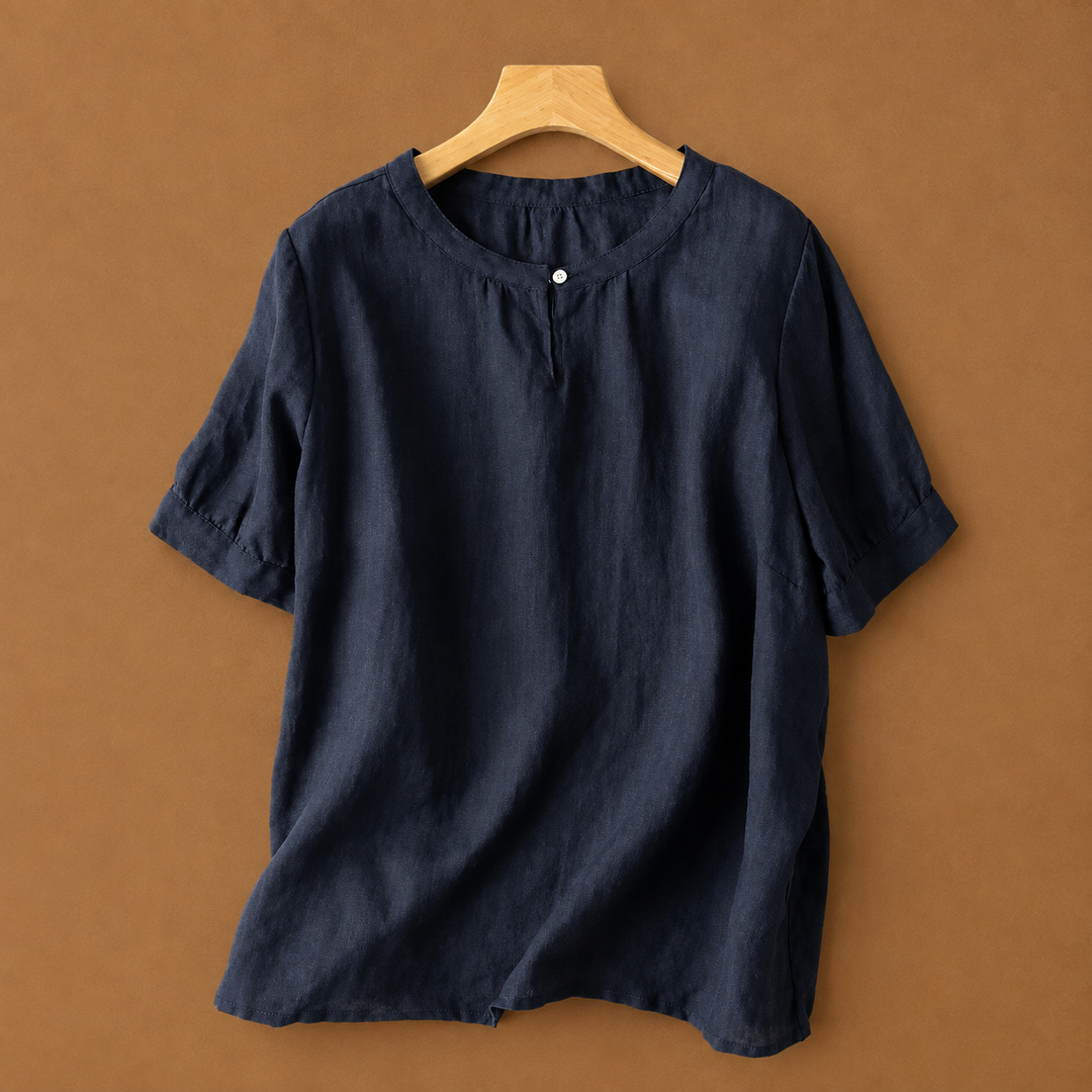 Arielle | Cotton Linen Blouse - Helen & Olivia Manhattan