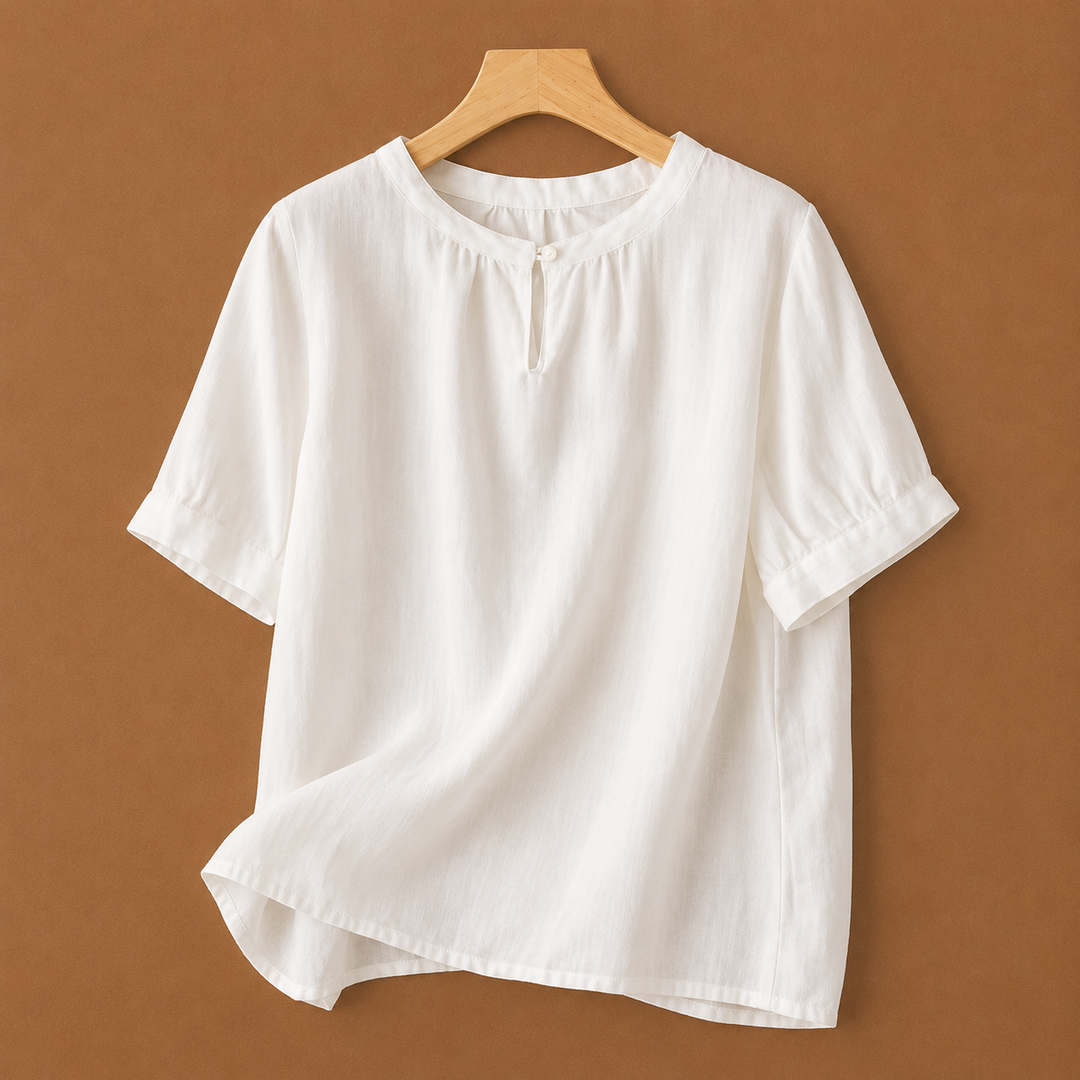 Arielle | Cotton Linen Blouse - Helen & Olivia Manhattan