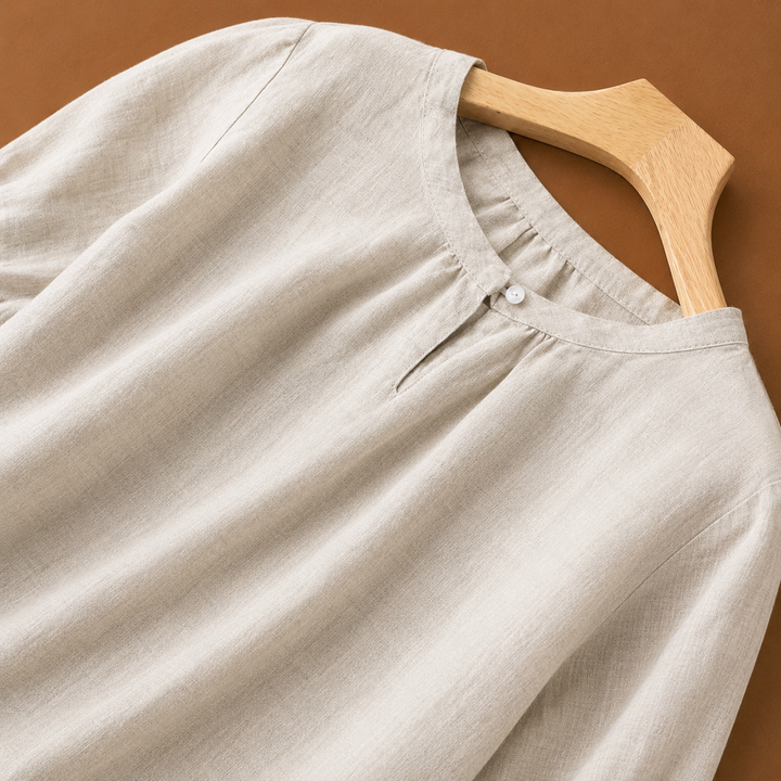 Arielle | Cotton Linen Blouse - Helen & Olivia Manhattan