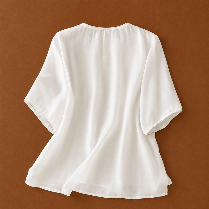 Calista | Floral Cotton Linen Blouse - Helen & Olivia Manhattan