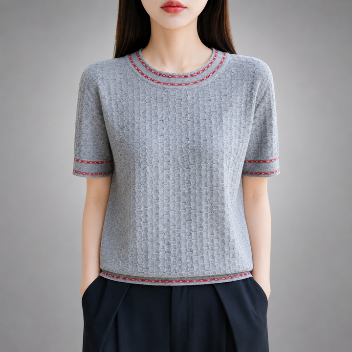 Elin | Textured Knit Top - Helen & Olivia Manhattan