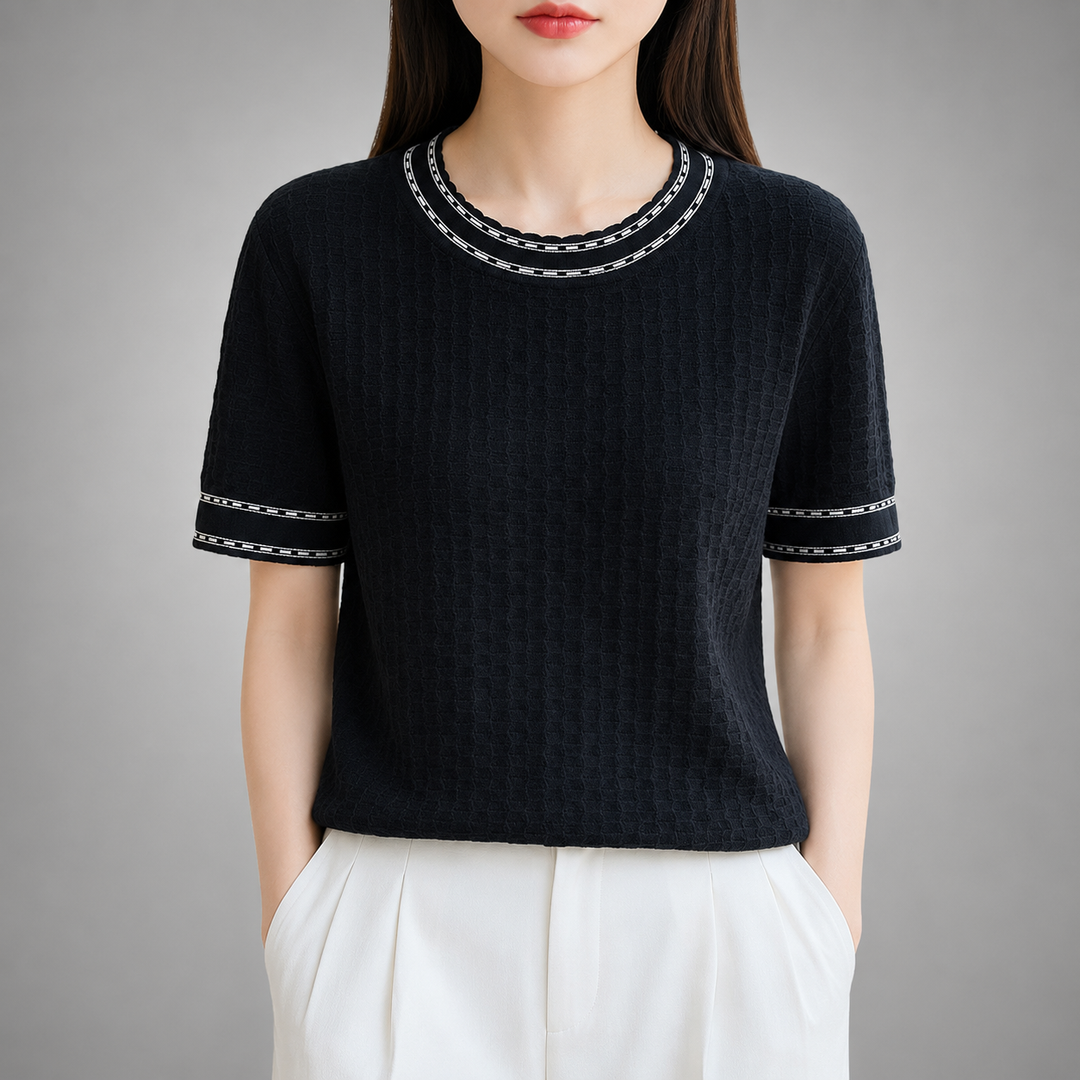 Elin | Textured Knit Top - Helen & Olivia Manhattan